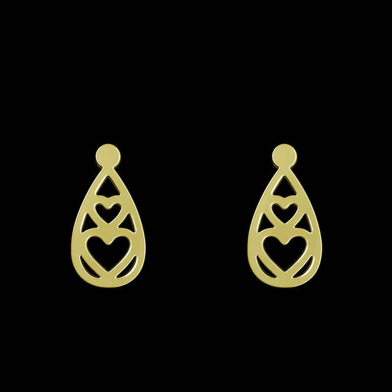 گوشواره طلا 18 عیار زنانه مدوپد مدل قلب کد GA1-12124 گوشواره طلا 18 عیار زنانه مدوپد مدل قلب کد GA1-12124