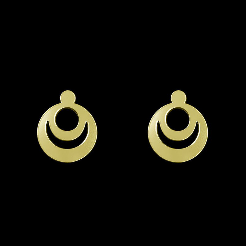 گوشواره طلا 18 عیار زنانه مدوپد مدل دایره کد GA1-12136