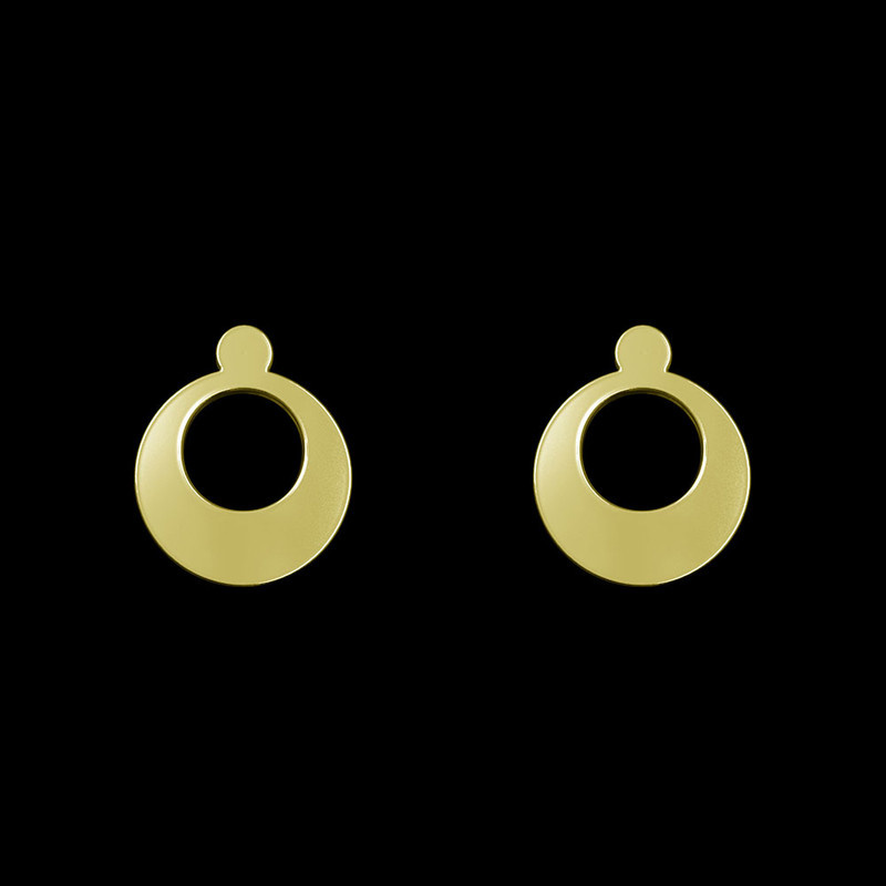 گوشواره طلا 18 عیار زنانه مدوپد مدل دایره کد GA1-12138