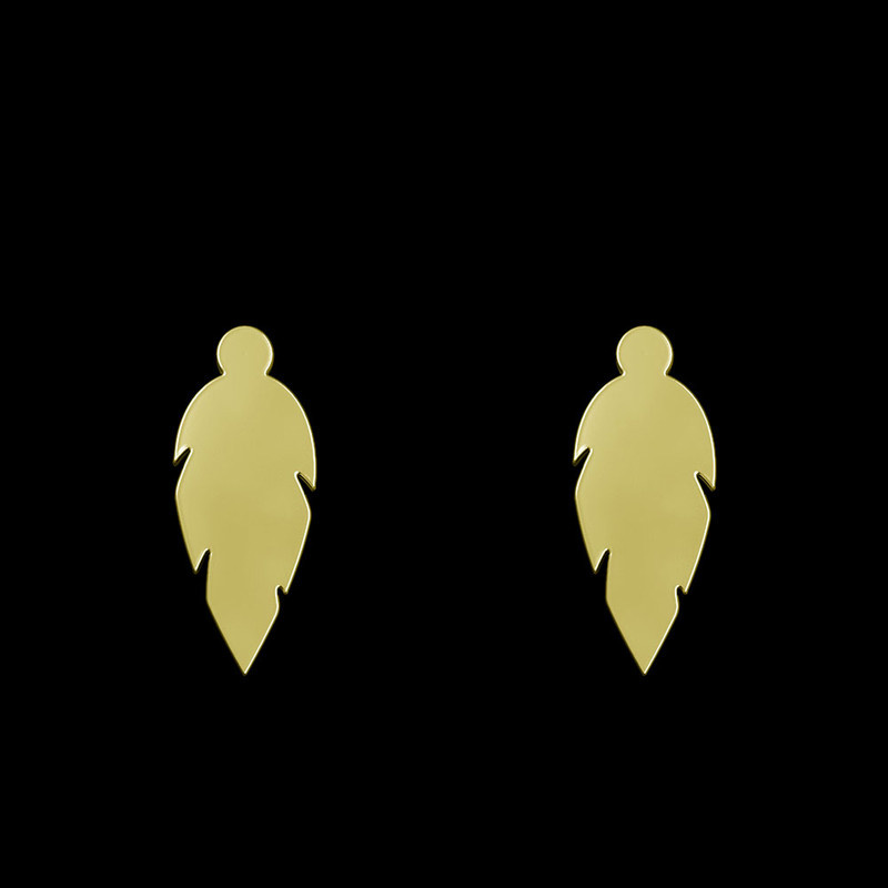 گوشواره طلا 18 عیار زنانه مدوپد مدل پر کد GA1-12145