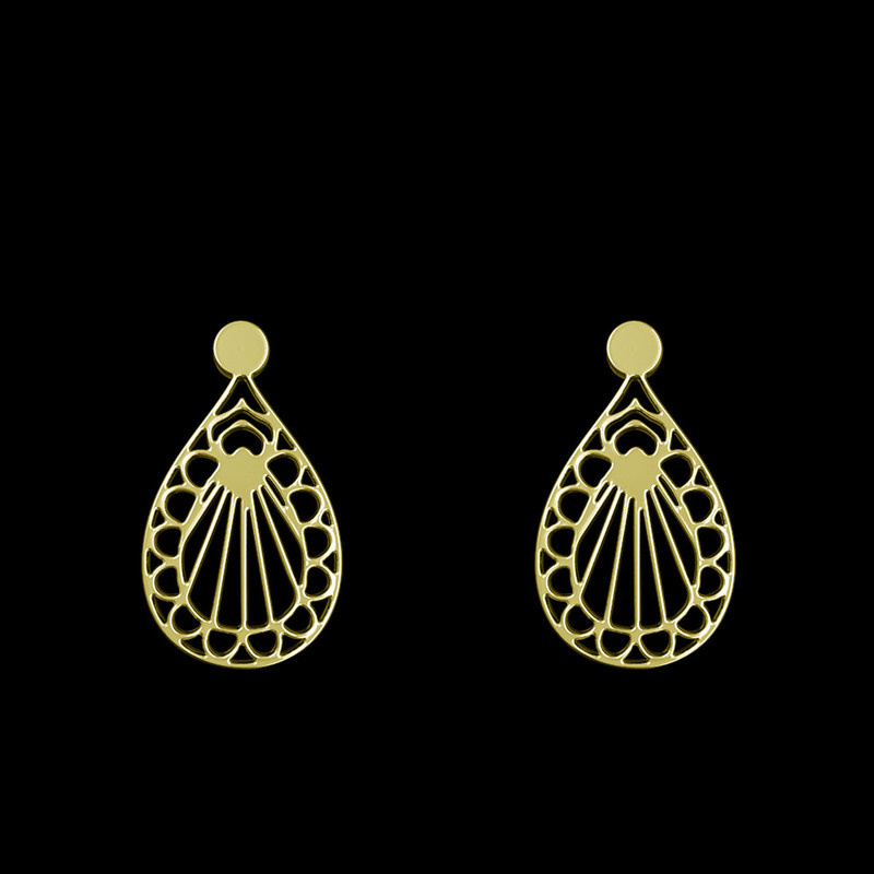 گوشواره طلا 18 عیار زنانه مدوپد مدل اسلیمی کد GA1-12184 گوشواره طلا 18 عیار زنانه مدوپد مدل اسلیمی کد GA1-12184