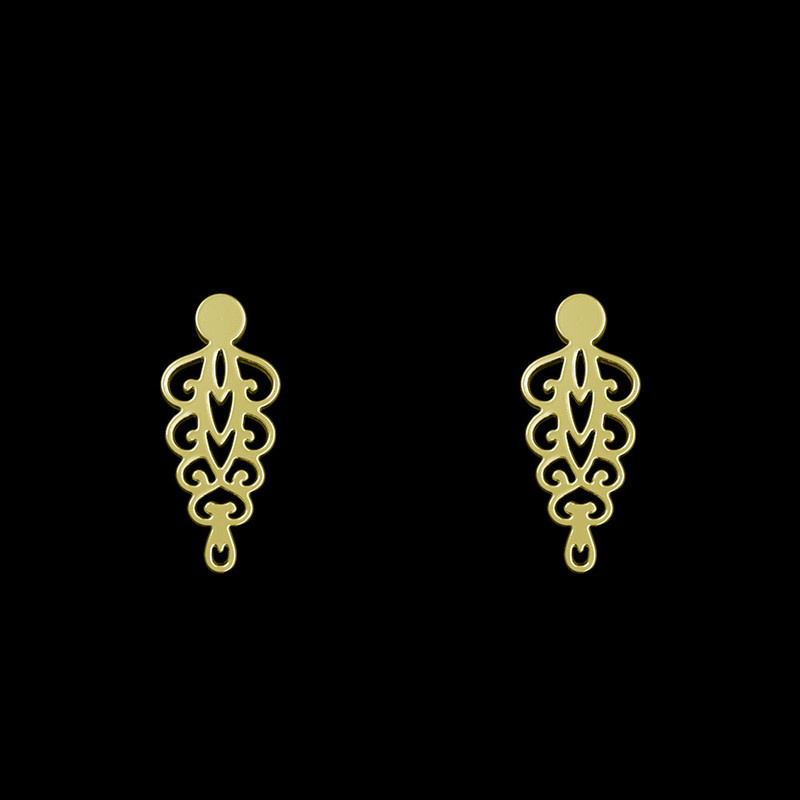 گوشواره طلا 18 عیار زنانه مدوپد مدل اسلیمی کد GA1-12206 گوشواره طلا 18 عیار زنانه مدوپد مدل اسلیمی کد GA1-12206