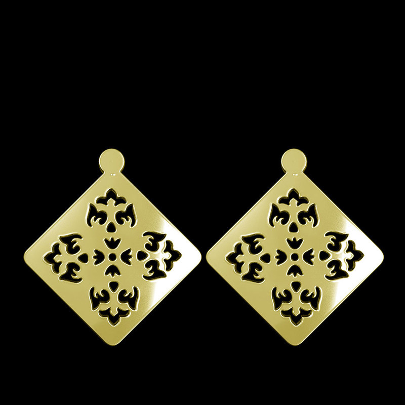 گوشواره طلا 18 عیار زنانه مدوپد مدل لوزی کد GA1-12207 گوشواره طلا 18 عیار زنانه مدوپد مدل لوزی کد GA1-12207