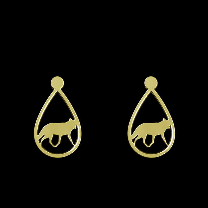 گوشواره طلا 18 عیار زنانه مدوپد مدل روباه کد GA1-12255 گوشواره طلا 18 عیار زنانه مدوپد مدل روباه کد GA1-12255