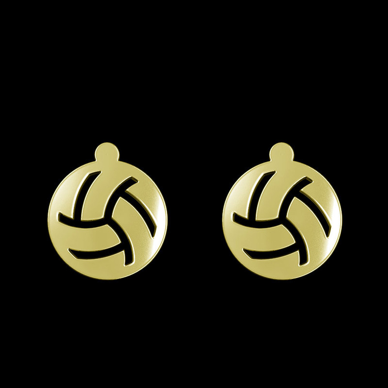 گوشواره طلا 18 عیار زنانه مدوپد مدل توپ والیبال کد GA1-12257