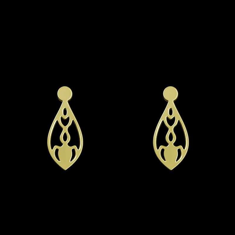 گوشواره طلا 18 عیار زنانه مدوپد مدل هندسی کد GA1-12268 گوشواره طلا 18 عیار زنانه مدوپد مدل هندسی کد GA1-12268