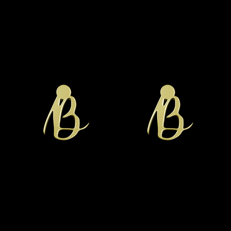 گوشواره طلا 18 عیار زنانه مدوپد مدل حرف b کد GA1-12300 گوشواره طلا 18 عیار زنانه مدوپد مدل حرف b کد GA1-12300