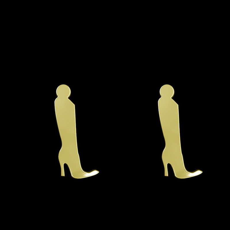 گوشواره طلا 18 عیار زنانه مدوپد مدل برت کد GA1-12322