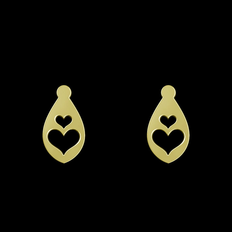 گوشواره طلا 18 عیار زنانه مدوپد مدل قلب کد GA1-12421 گوشواره طلا 18 عیار زنانه مدوپد مدل قلب کد GA1-12421