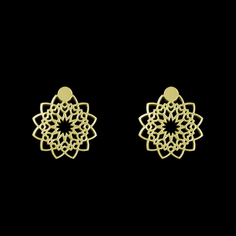 گوشواره طلا 18 عیار زنانه مدوپد مدل اسلیمی کد GA1-12425 گوشواره طلا 18 عیار زنانه مدوپد مدل اسلیمی کد GA1-12425