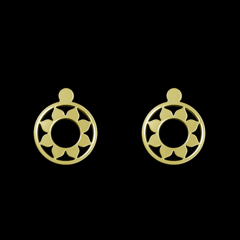 گوشواره طلا 18 عیار زنانه مدوپد مدل گل کد GA1-12473 گوشواره طلا 18 عیار زنانه مدوپد مدل گل کد GA1-12473