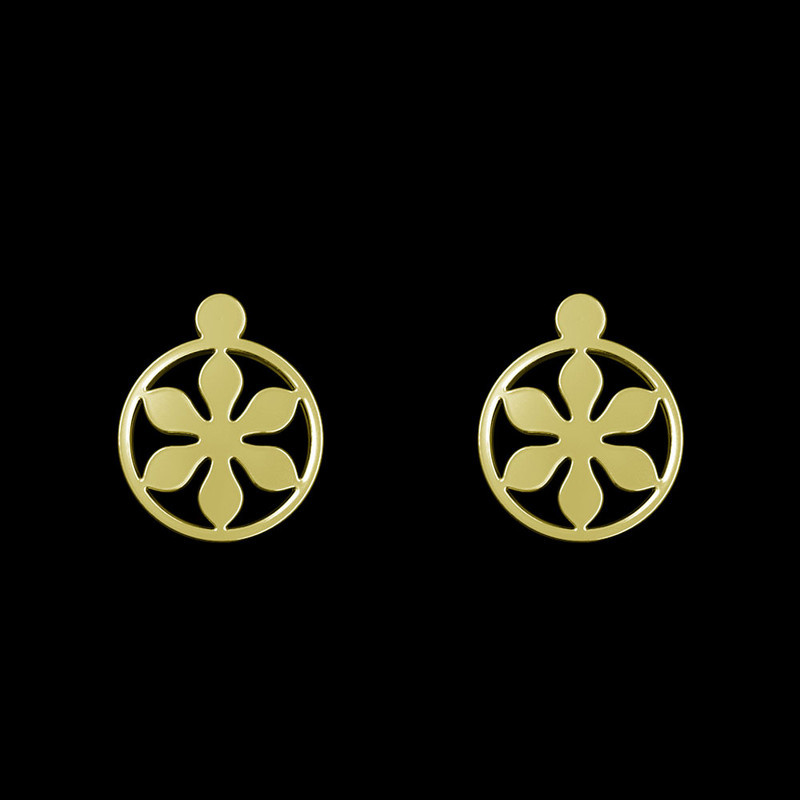 گوشواره طلا 18 عیار زنانه مدوپد مدل گل کد GA1-12474 گوشواره طلا 18 عیار زنانه مدوپد مدل گل کد GA1-12474