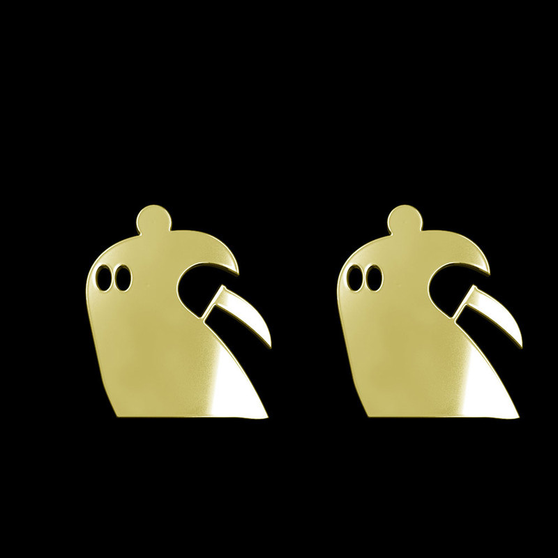 گوشواره طلا 18 عیار زنانه مدوپد مدل روح کد GA1-12488