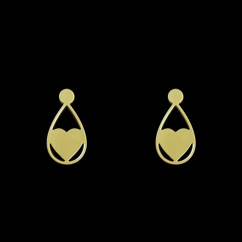 گوشواره طلا 18 عیار زنانه مدوپد مدل قلب کد GA1-12600 گوشواره طلا 18 عیار زنانه مدوپد مدل قلب کد GA1-12600