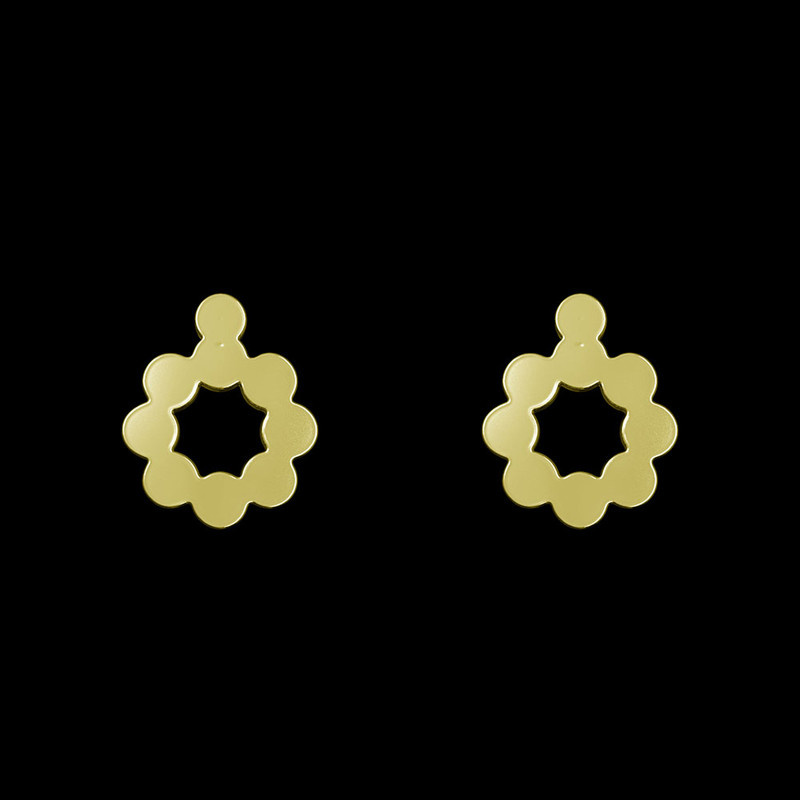 گوشواره طلا 18 عیار زنانه مدوپد مدل حلقه کد GA1-12668