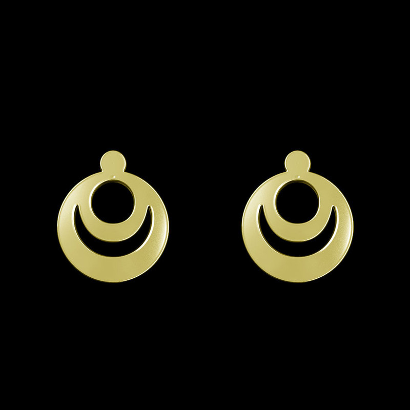 گوشواره طلا 18 عیار زنانه مدوپد مدل دایره کد GA1-12691