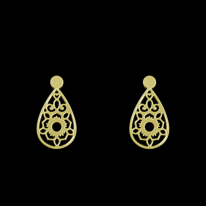 گوشواره طلا 18 عیار زنانه مدوپد مدل گل اسلیمی کد GA1-12716 گوشواره طلا 18 عیار زنانه مدوپد مدل گل اسلیمی کد GA1-12716