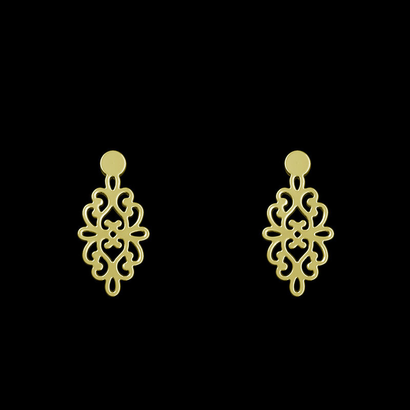 گوشواره طلا 18 عیار زنانه مدوپد مدل اسلیمی کد GA1-12739 گوشواره طلا 18 عیار زنانه مدوپد مدل اسلیمی کد GA1-12739