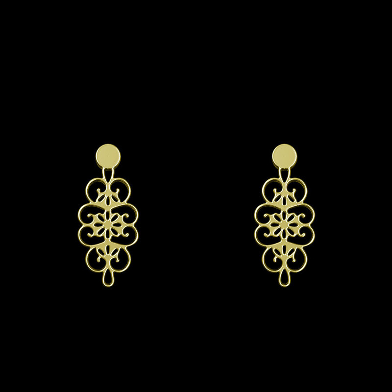 گوشواره طلا 18 عیار زنانه مدوپد مدل اسلیمی کد GA1-12755 گوشواره طلا 18 عیار زنانه مدوپد مدل اسلیمی کد GA1-12755