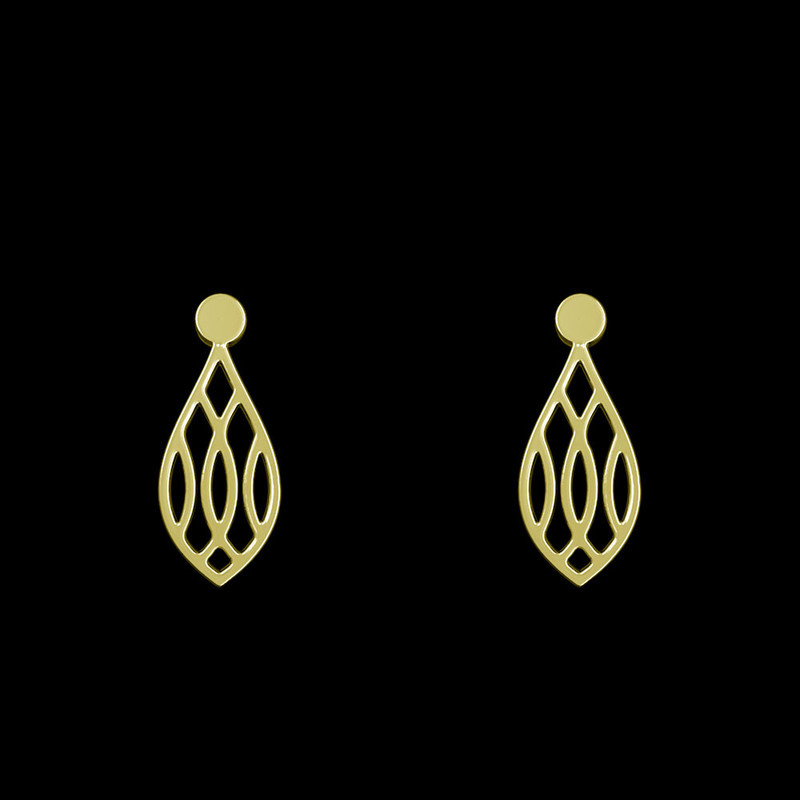 گوشواره طلا 18 عیار زنانه مدوپد مدل اشک کد GA1-12758