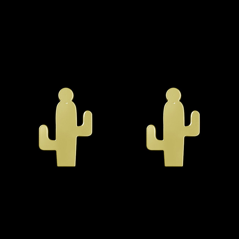 گوشواره طلا 18 عیار زنانه مدوپد مدل کاکتوس کد GA1-12787