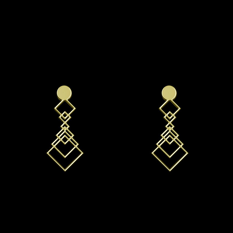 گوشواره طلا 18 عیار زنانه مدوپد مدل حلقه لوزی کد GA1-12809 گوشواره طلا 18 عیار زنانه مدوپد مدل حلقه لوزی کد GA1-12809