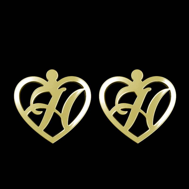 گوشواره طلا 18 عیار زنانه مدوپد مدل حرف H کد GA1-12829 گوشواره طلا 18 عیار زنانه مدوپد مدل حرف H کد GA1-12829