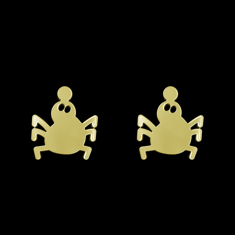 گوشواره طلا 18 عیار زنانه مدوپد مدل عنکبوت کد GA1-12891