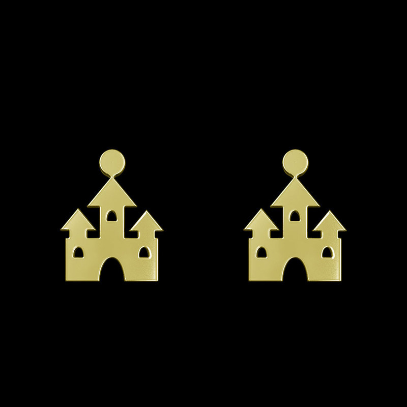 گوشواره طلا 18 عیار زنانه مدوپد مدل خانه کد GA1-12903 گوشواره طلا 18 عیار زنانه مدوپد مدل خانه کد GA1-12903