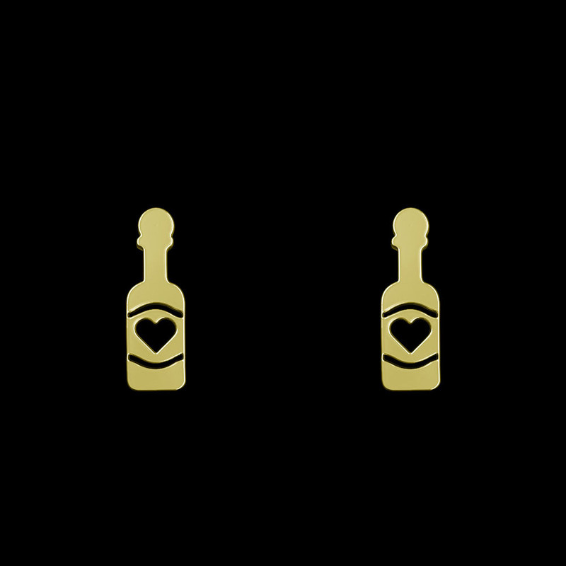 گوشواره طلا 18 عیار زنانه مدوپد مدل بطری کد GA1-12933 گوشواره طلا 18 عیار زنانه مدوپد مدل بطری کد GA1-12933