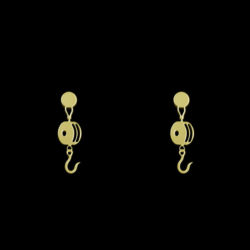 گوشواره طلا 18 عیار زنانه مدوپد مدل قرقره کد GA1-12947 گوشواره طلا 18 عیار زنانه مدوپد مدل قرقره کد GA1-12947