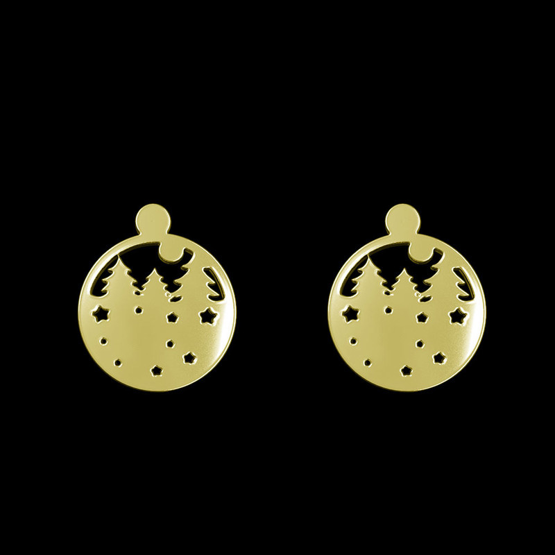 گوشواره طلا 18 عیار زنانه مدوپد مدل درخت کد GA1-12962 گوشواره طلا 18 عیار زنانه مدوپد مدل درخت کد GA1-12962