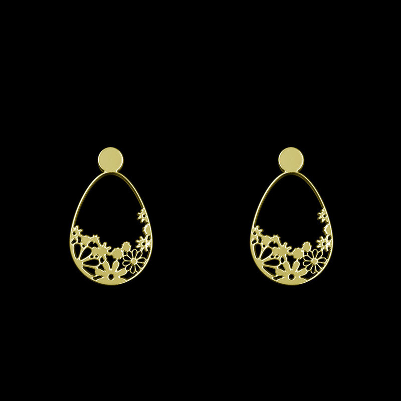 گوشواره طلا 18 عیار زنانه مدوپد مدل گل کد GA1-13007 گوشواره طلا 18 عیار زنانه مدوپد مدل گل کد GA1-13007