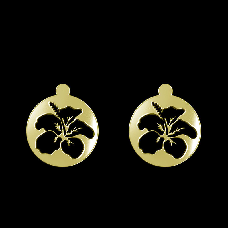 گوشواره طلا 18 عیار زنانه مدوپد مدل گل کد GA1-13025