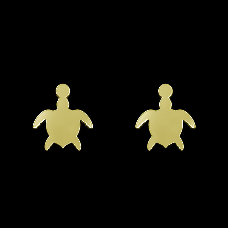 گوشواره طلا 18 عیار زنانه مدوپد مدل لاک پشت کد GA1-13054