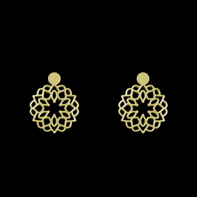 گوشواره طلا 18 عیار زنانه مدوپد مدل گل کد GA1-13055 گوشواره طلا 18 عیار زنانه مدوپد مدل گل کد GA1-13055