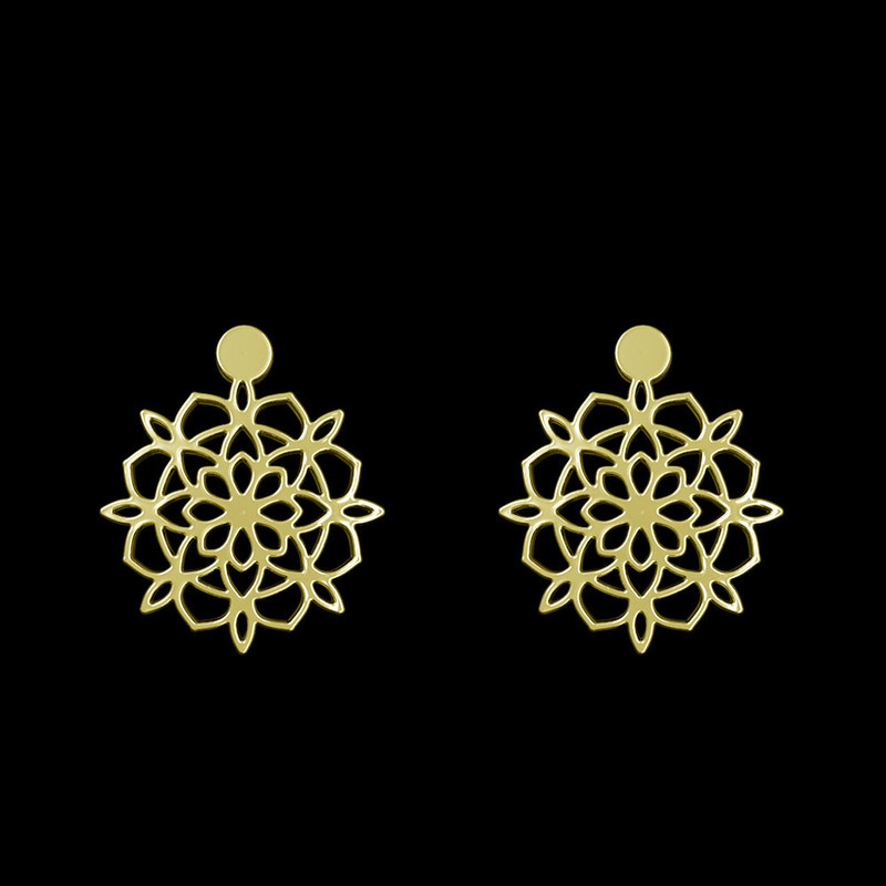 گوشواره طلا 18 عیار زنانه مدوپد مدل اسلیمی کد GA1-13075 گوشواره طلا 18 عیار زنانه مدوپد مدل اسلیمی کد GA1-13075