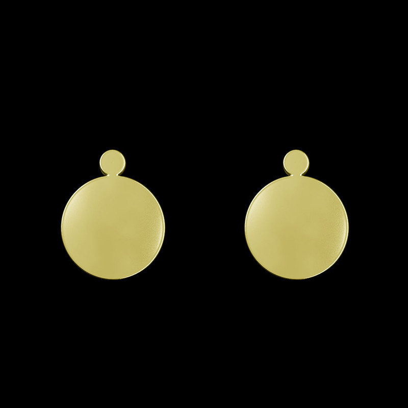 گوشواره طلا 18 عیار زنانه مدوپد مدل دایره کد GA1-13090