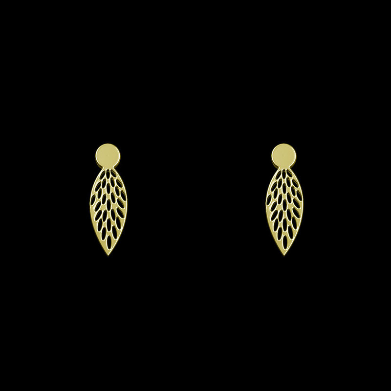 گوشواره طلا 18 عیار زنانه مدوپد مدل اشک کد GA1-13126