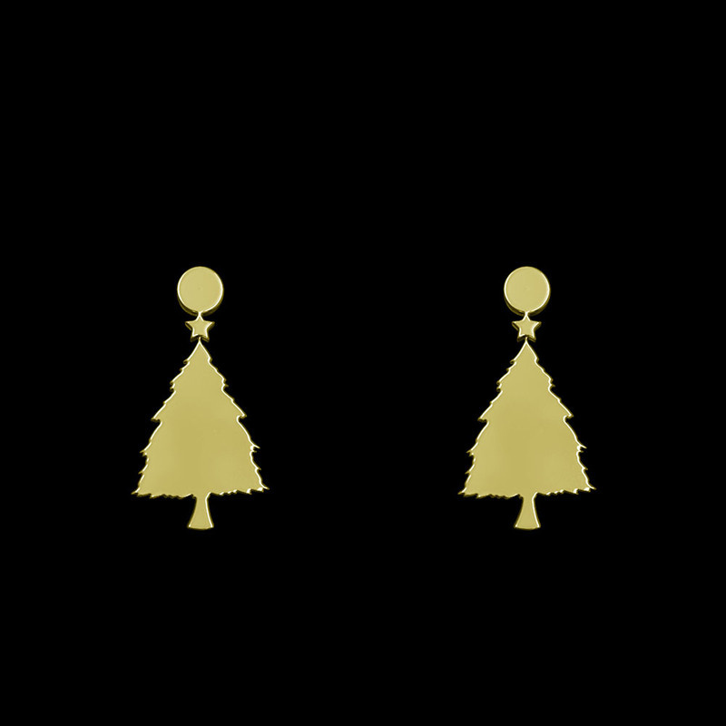 گوشواره طلا 18 عیار زنانه مدوپد مدل درخت کد GA1-13385 گوشواره طلا 18 عیار زنانه مدوپد مدل درخت کد GA1-13385