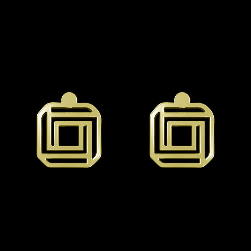 گوشواره طلا 18 عیار زنانه مدوپد مدل هندسی کد GA1-13479 گوشواره طلا 18 عیار زنانه مدوپد مدل هندسی کد GA1-13479