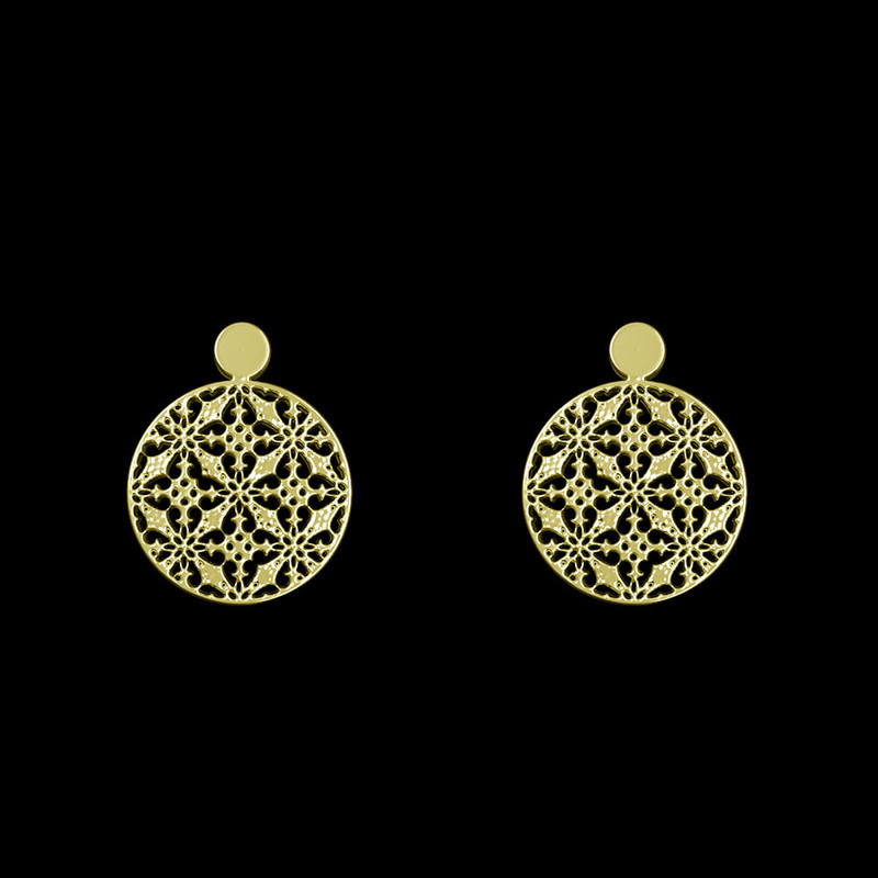 گوشواره طلا 18 عیار زنانه مدوپد مدل هندسی کد GA1-13637 گوشواره طلا 18 عیار زنانه مدوپد مدل هندسی کد GA1-13637