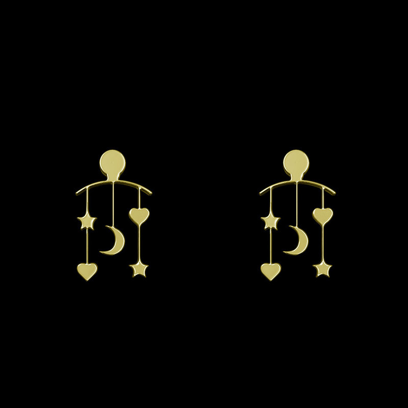 گوشواره طلا 18 عیار زنانه مدوپد مدل ماه و ستاره کد GA1-13755 گوشواره طلا 18 عیار زنانه مدوپد مدل ماه و ستاره کد GA1-13755