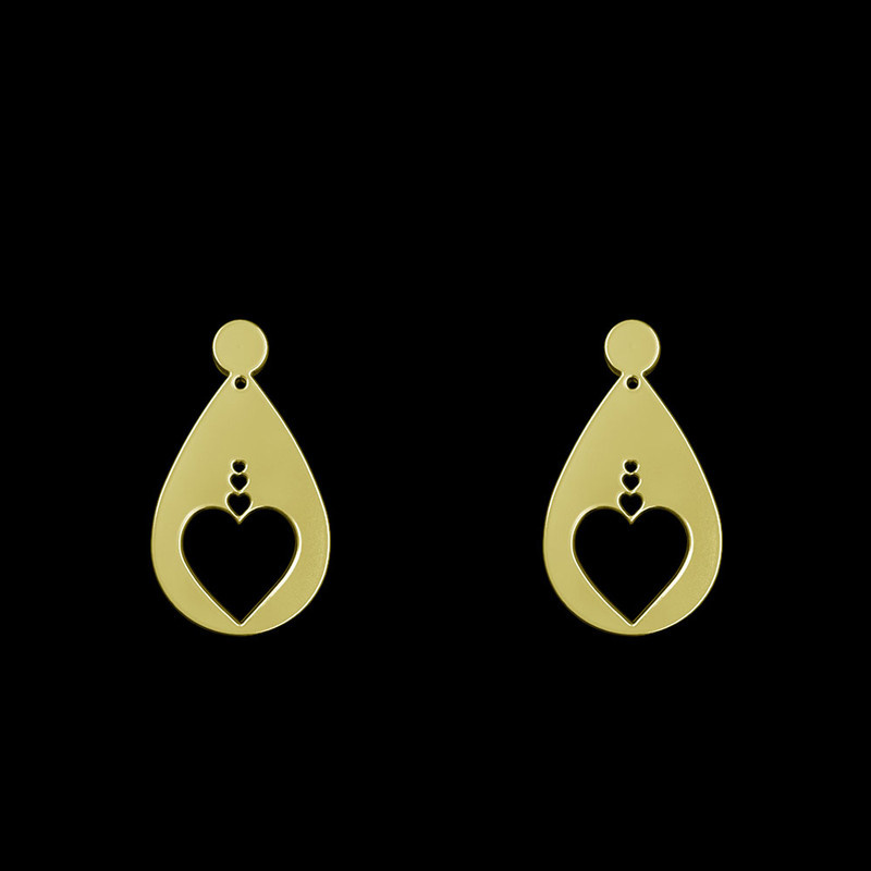 گوشواره طلا 18 عیار زنانه مدوپد مدل قلب کد GA1-13814 گوشواره طلا 18 عیار زنانه مدوپد مدل قلب کد GA1-13814