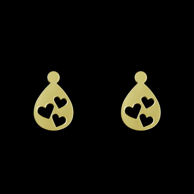 گوشواره طلا 18 عیار زنانه مدوپد مدل قلب کد GA1-14045 گوشواره طلا 18 عیار زنانه مدوپد مدل قلب کد GA1-14045