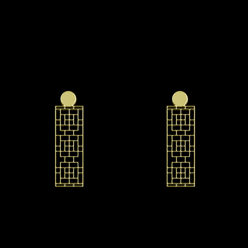 گوشواره طلا 18 عیار زنانه مدوپد مدل هندسی کد GA1-14186 گوشواره طلا 18 عیار زنانه مدوپد مدل هندسی کد GA1-14186