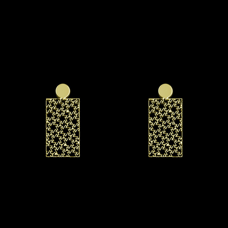 گوشواره طلا 18 عیار زنانه مدوپد مدل مستطیل کد GA1-14210 گوشواره طلا 18 عیار زنانه مدوپد مدل مستطیل کد GA1-14210