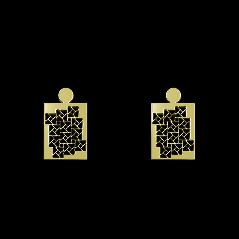 گوشواره طلا 18 عیار زنانه مدوپد مدل هندسی کد GA1-14251 گوشواره طلا 18 عیار زنانه مدوپد مدل هندسی کد GA1-14251