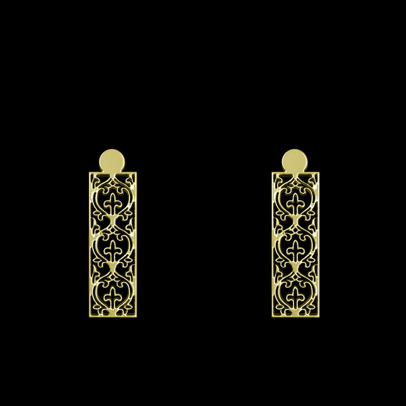 گوشواره طلا 18 عیار زنانه مدوپد مدل هندسی کد GA1-14255 گوشواره طلا 18 عیار زنانه مدوپد مدل هندسی کد GA1-14255