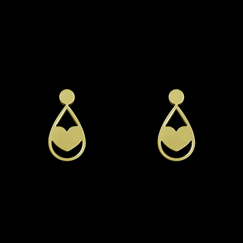 گوشواره طلا 18 عیار زنانه مدوپد مدل قلب کد GA1-14303 گوشواره طلا 18 عیار زنانه مدوپد مدل قلب کد GA1-14303